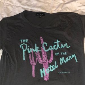 pink cactus palm spring t-shirt